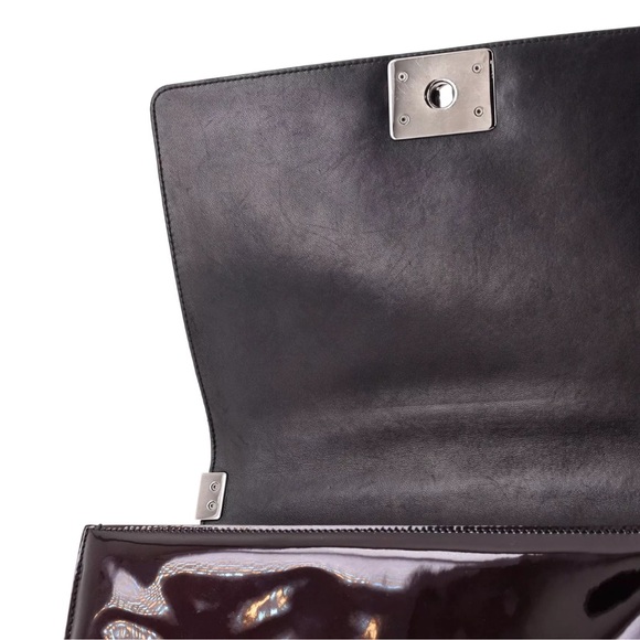 CHANEL BOY RARE Color Chain Patent Quilted Shoulder Bag Medium - Picture 11 of 14